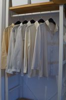 Vintage Bluse creme Shirt retro Hemd muster uni oversize s Niedersachsen - Bückeburg Vorschau