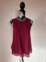 Bordeauxrot Bluse mit Steinchen Bayern - Freihung Vorschau