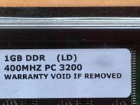 1GB PC3200 DDR1-400Mhz 184Pin 2.5V Dimm Desktop-RAM-Speicher Bielefeld - Sennestadt Vorschau
