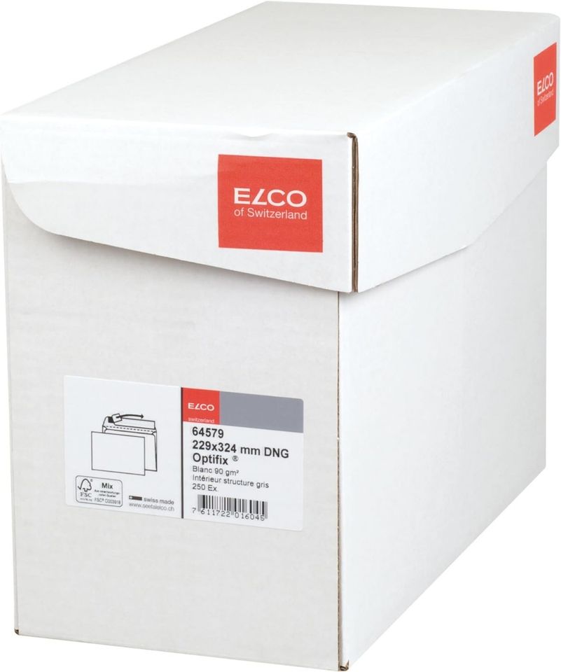 250 Elco 64579 Briefumschläge ohne Fenster, Format C4, Weiß in Körle