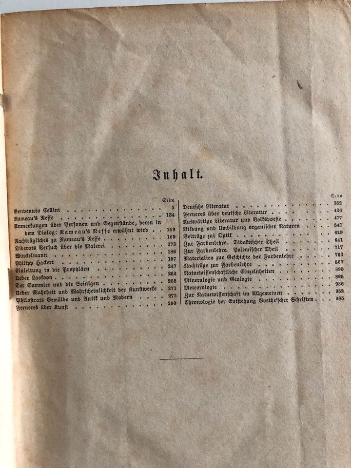 Goethes sämtliche Werke von 1869, 3. Band in Friedrichskoog