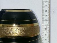 Vase Gold Auflage Um 1930? Hyalithglas Schwarzglas Sachsen - Neschwitz Vorschau