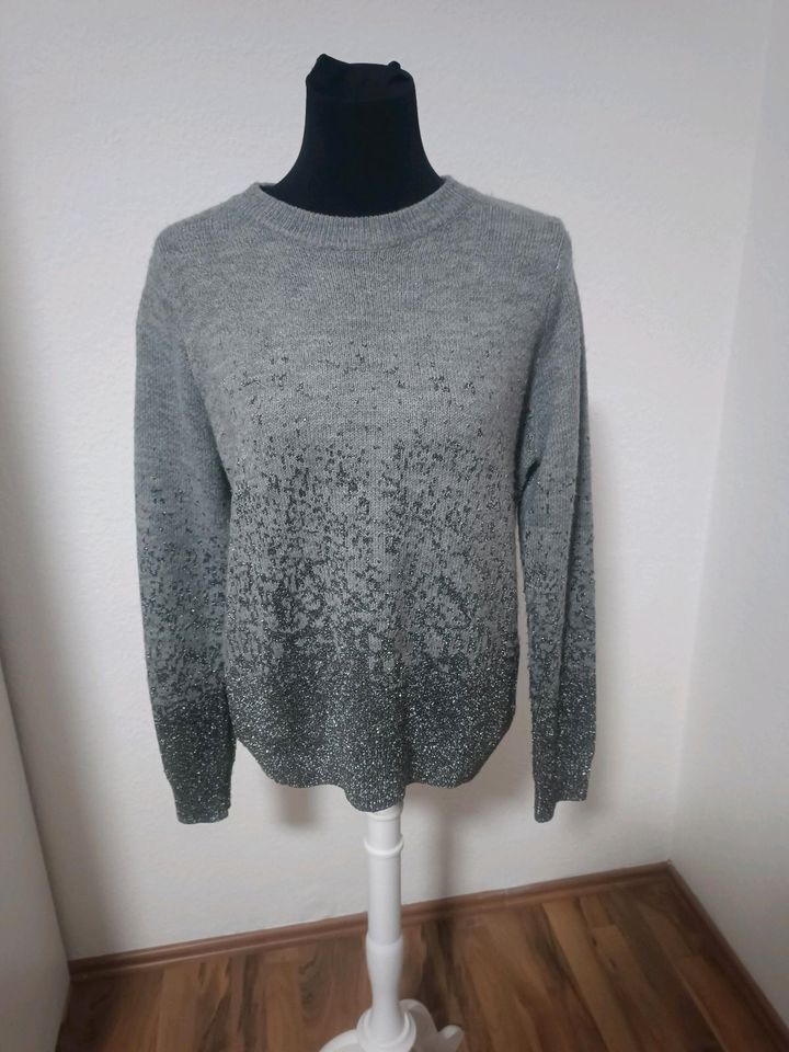 C&A Pullover Pulli Grau Silber Gr.M 38 Top Zustand in Wistedt