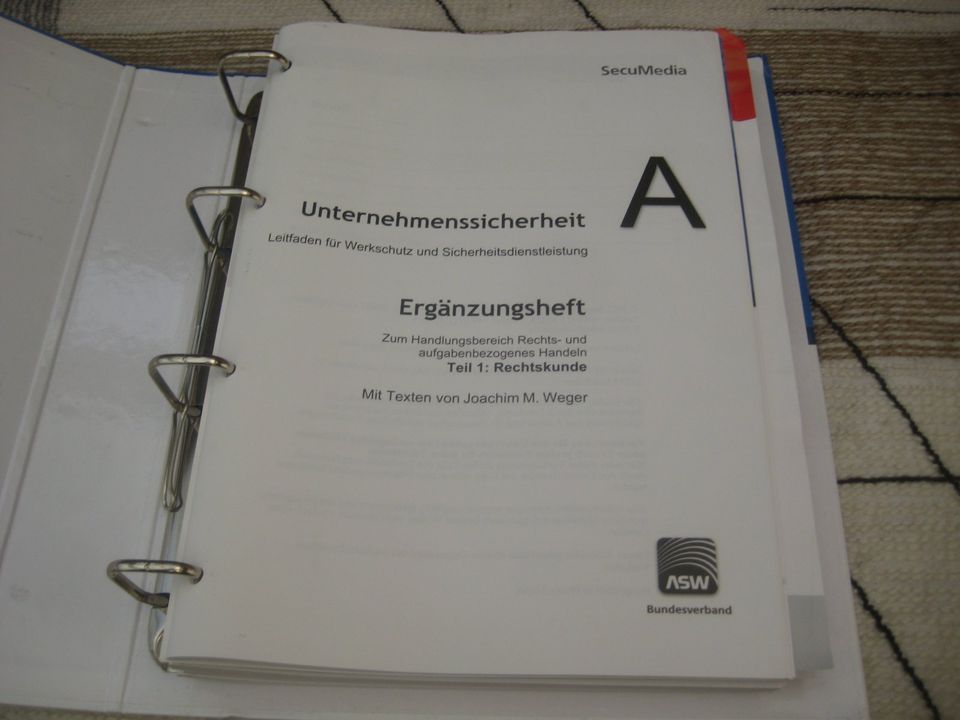 GSSK Lehrgangsunterlagen Fachkraft für Werkschutz Sicherheit in Zülpich