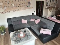Wohnlandschaft  Couch , Sofa schwarz Kunstleder/ grau Stoff Nordrhein-Westfalen - Gelsenkirchen Vorschau