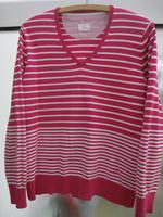 Priv. BRAX Pullover V-Ausschnitt,Gr.42, himbeer-weiss,TOP-Zustand Bayern - Edling Vorschau