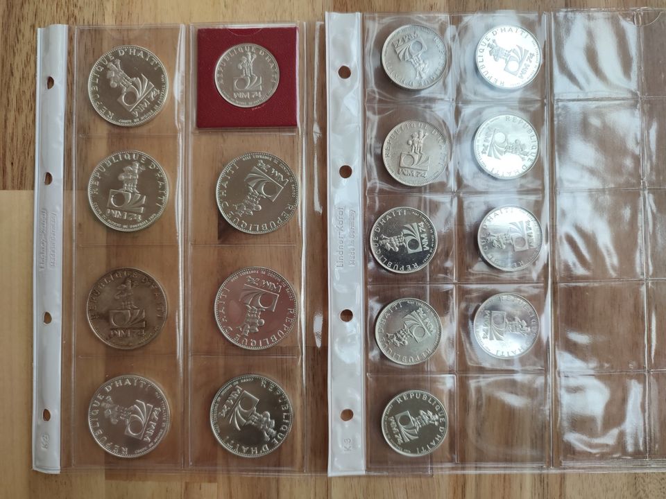 17 Silbermünzen Gourdes Haiti in Kirchdorf b Haag i OB