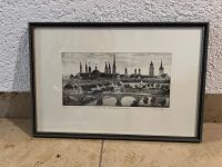 Original Radierung Würzburg-Blick auf Friedensbrücke u Stadt Bayern - Würzburg Vorschau