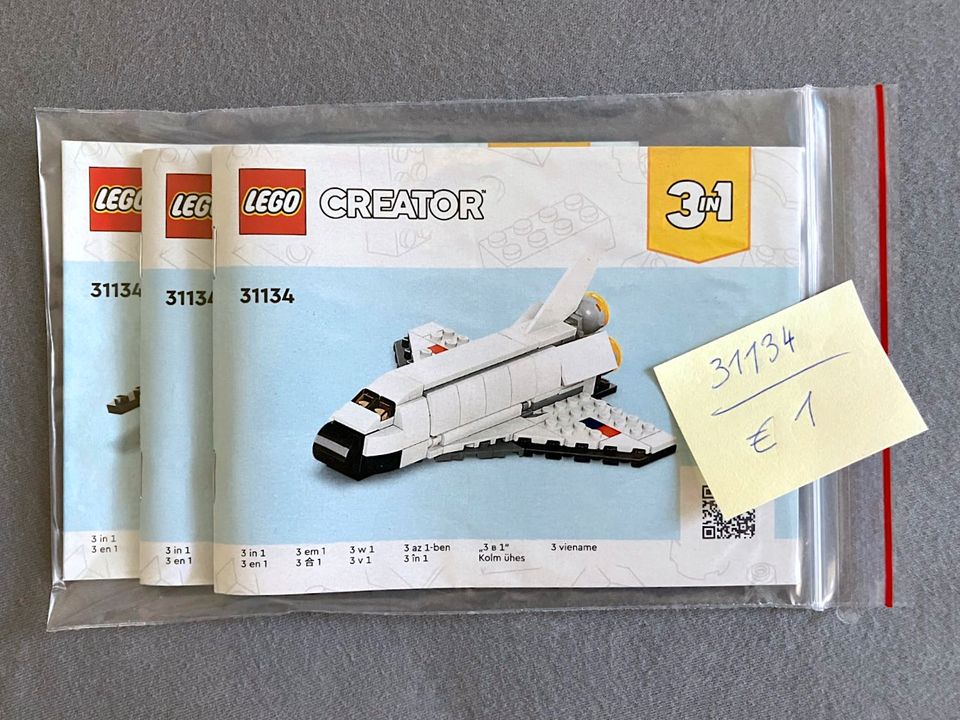 Lego Bauanleitung - Creator Set 31134 - Space Shuttle in Berlin