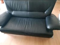 2-er Couch und Sessel, Echtleder, schwarz Nordrhein-Westfalen - Greven Vorschau