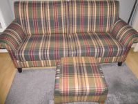 Sofa 2 Sitzer mit Hocker kariert Stoff Newport Hamburg-Mitte - Hamburg Hamm Vorschau