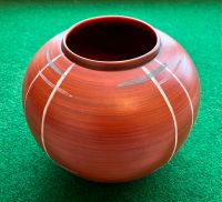 Vase Keramik WEKARA Kugelvase 22cm Farbdekor - Vintage 1950er Nordrhein-Westfalen - Herford Vorschau