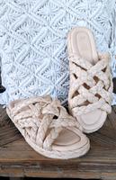 H&M Pantolette Sandale Mules Stroh Boho 40 41 Saarland - Dillingen (Saar) Vorschau