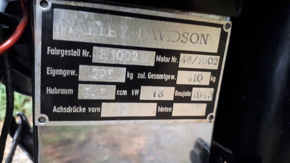 Harley Davidson WLC 750 EZ 1943 fahrbereit angemeldet Tüv 07/25 in Elsdorf