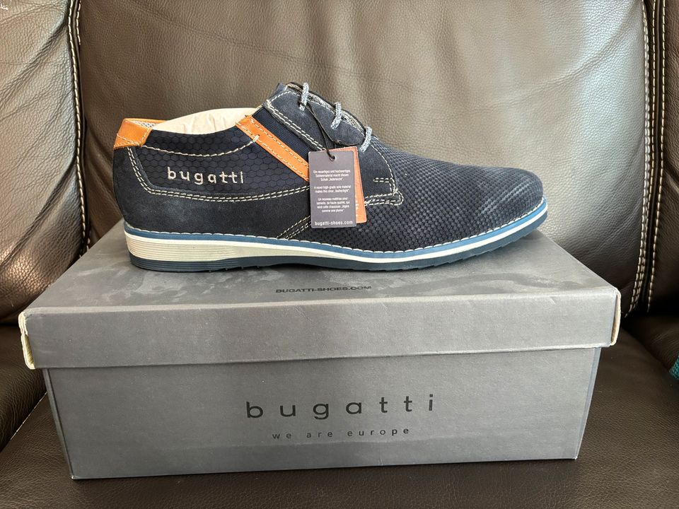 Bugatti Herrenschuhe Schuhe blau Größe45 neu ungetragen in Hambühren