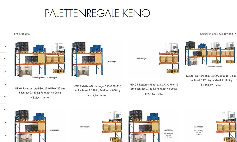 KENO / SLP Palettenregal -  KENO SLP Traversen - KENO - SLP in Lüdersfeld