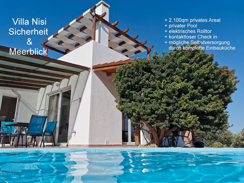 Ferienhaus mit eigenem Pool 100qm Wfl. Meerblick Agia Galini Kr in