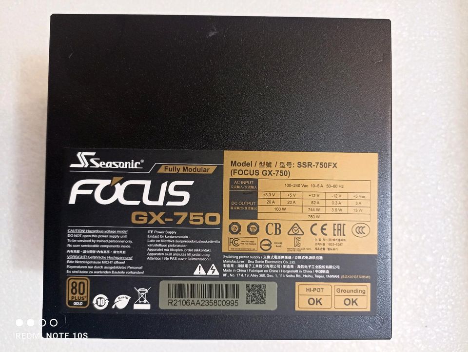 Seasonic Focus Plus 750W Gold 80 Plus Full Modular-PC Netzteil in Essen