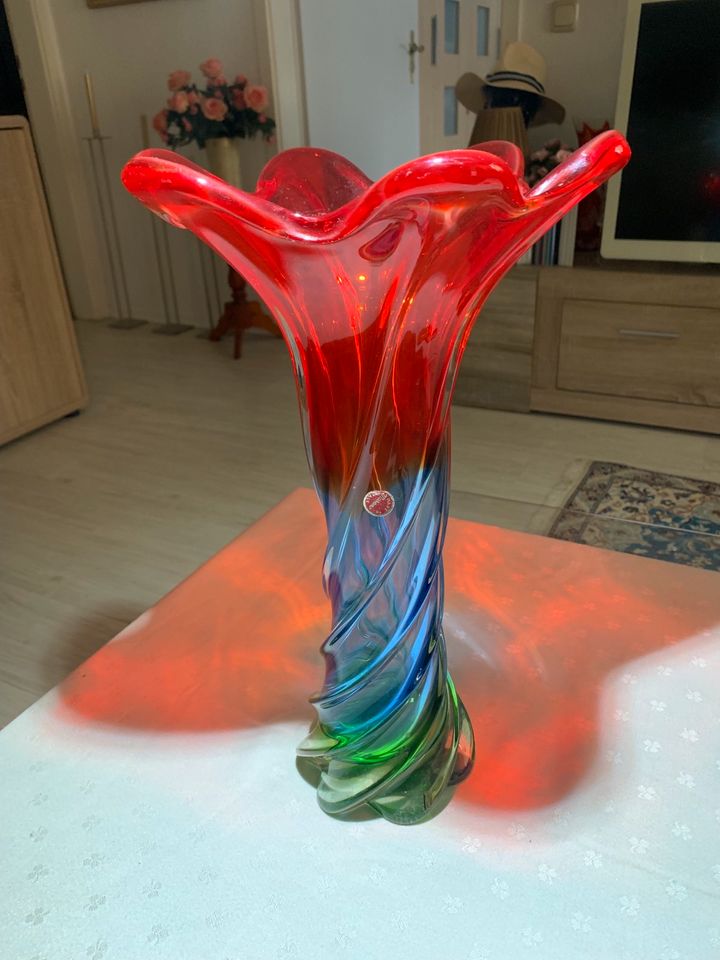 Murano Glas- Vase groß gezogene Zipfel in Köln