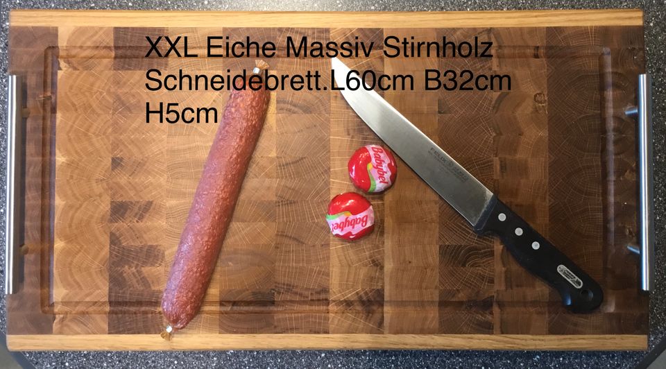 XXL Grill Schneide Brett Stirnholz Eiche Massiv in Dortmund