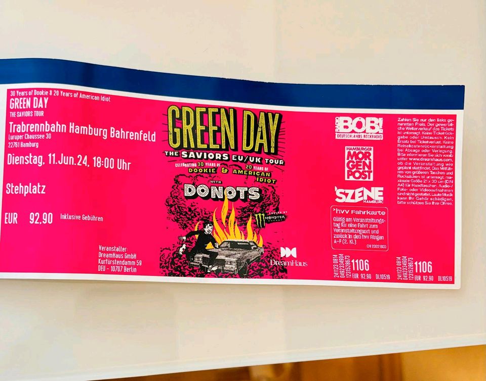 Green Day Ticket in Hamburg