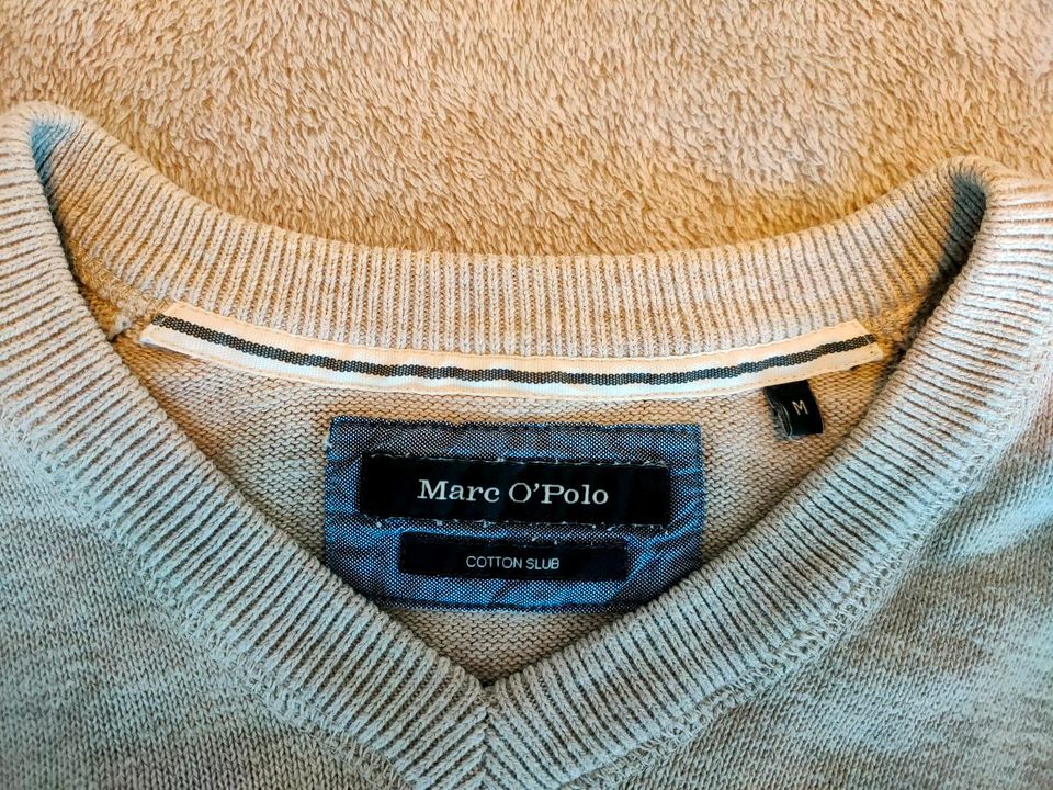 Pullover M: Marc O'Polo Pulli V Ausschnitt Sweater beige hell in Schwieberdingen