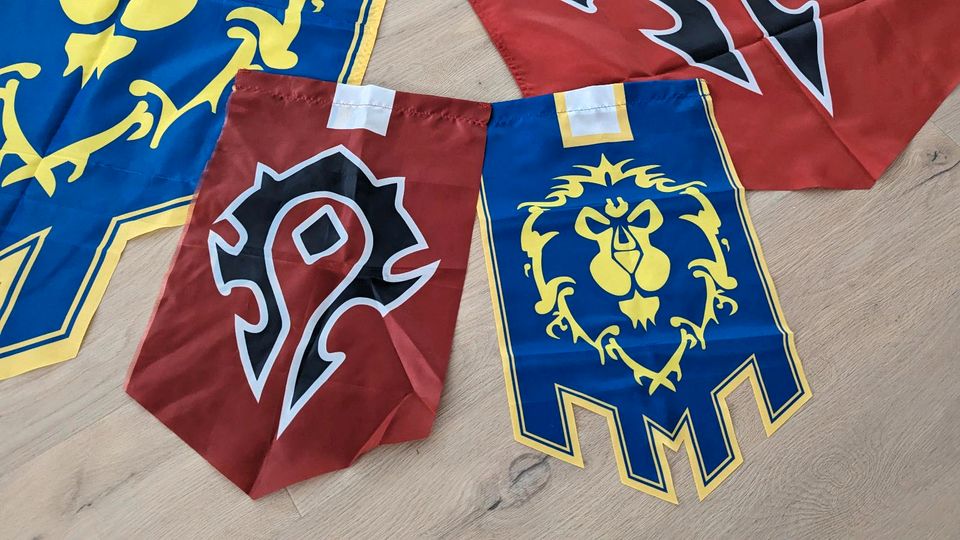 World of Warcraft Dekoration Banner Fahne Flaggen Set Horde Ally in Laupheim