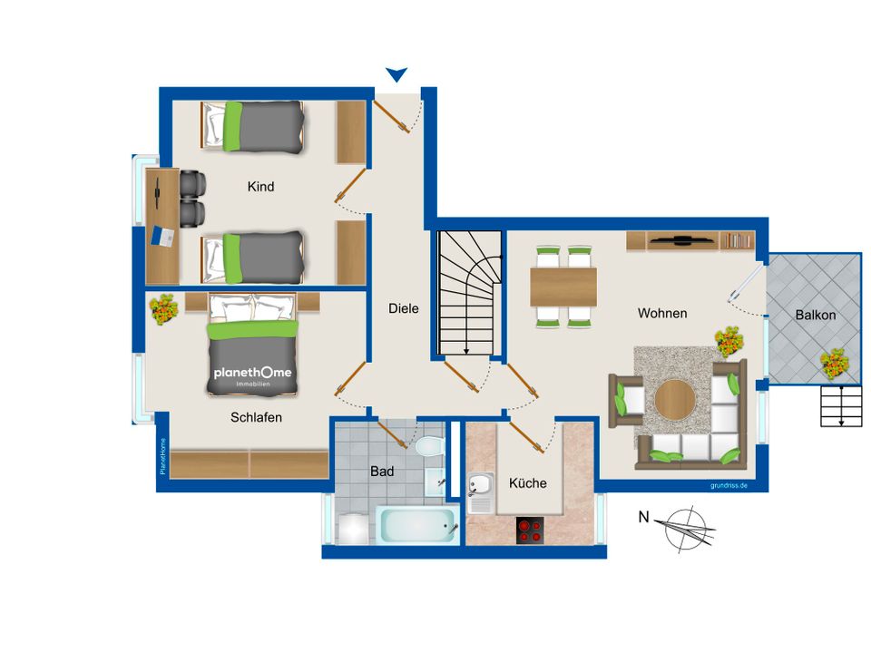 Sonnige 4-Zi.-Garten-Mais.-Wohnung in ruhiger Lage von München-Thalkirchen in München