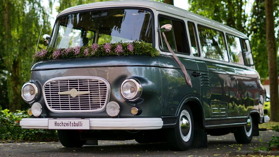 Hochzeitsauto mieten Hochzeitsbulli Bulli Oldtimer Barkas b1000 in Vreden