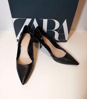 ZARA 38 Pumps Absatz Schuhe mid heels Lack Leder schwarz snake Innenstadt - Köln Altstadt Vorschau