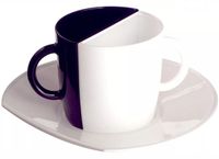 Designer-Espresso Tassen TwinCup, Farbe: schwarz & weiß Sachsen - Limbach-Oberfrohna Vorschau