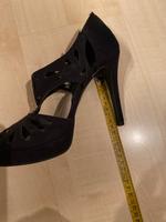 High Heels, schwarz Velours, Größe 38 Bayern - Wörthsee Vorschau