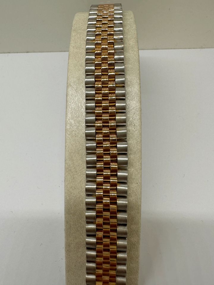 Präsidenten Armband // Bicolor / Rosé / Monte Carlo / Königskette / Plattenkette / Steigbügelkette / Magnumkette / Käfigkette / Ankerkette / Bohnenkette / Plättchenkette / Goldkette / 585 Gold 14 kt in Wiesbaden