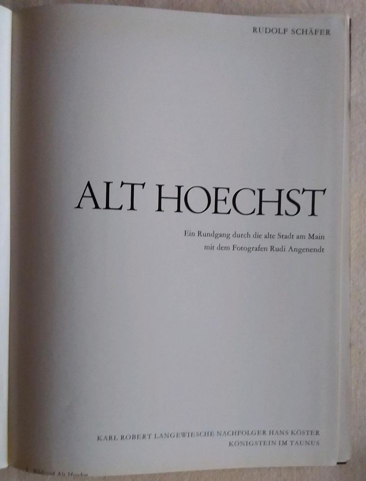 R. Schäfer - ALT HÖCHST "Ein Rundgang durch die alte Stadt" in Frankfurt am Main