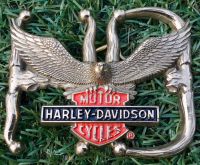 Harley Davidson Logo Gürtelschnalle Adler V2 USA Biker 1992 Baron Bayern - Mönchsroth Vorschau