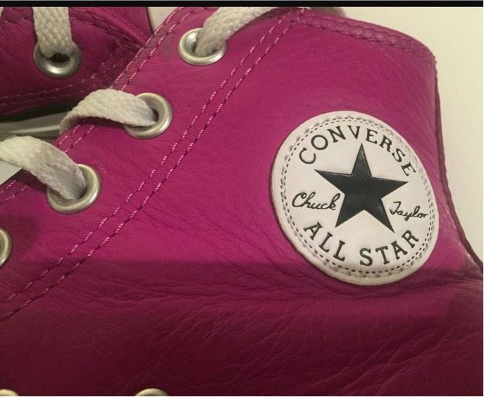 Converse Chucks Pink Leder Größe 36,5 in Legau