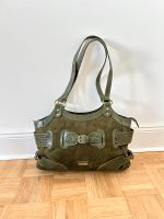 Vintage Y2K Baguette Bag Schultertasche grün Hobo Schlangenprint Düsseldorf - Bilk Vorschau