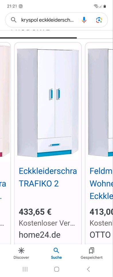 Kinder Ekkleiderschrank+ Bücherschrank in München