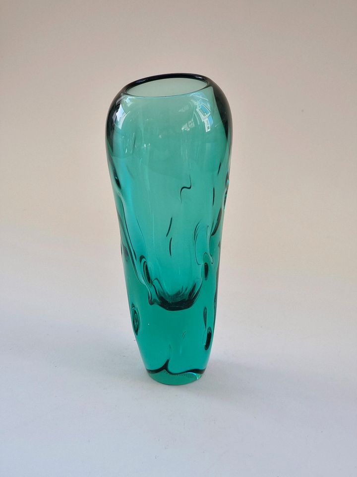 Vintage ZBS Glasvase / Vase grün - Miroslav Klinger in Leipzig