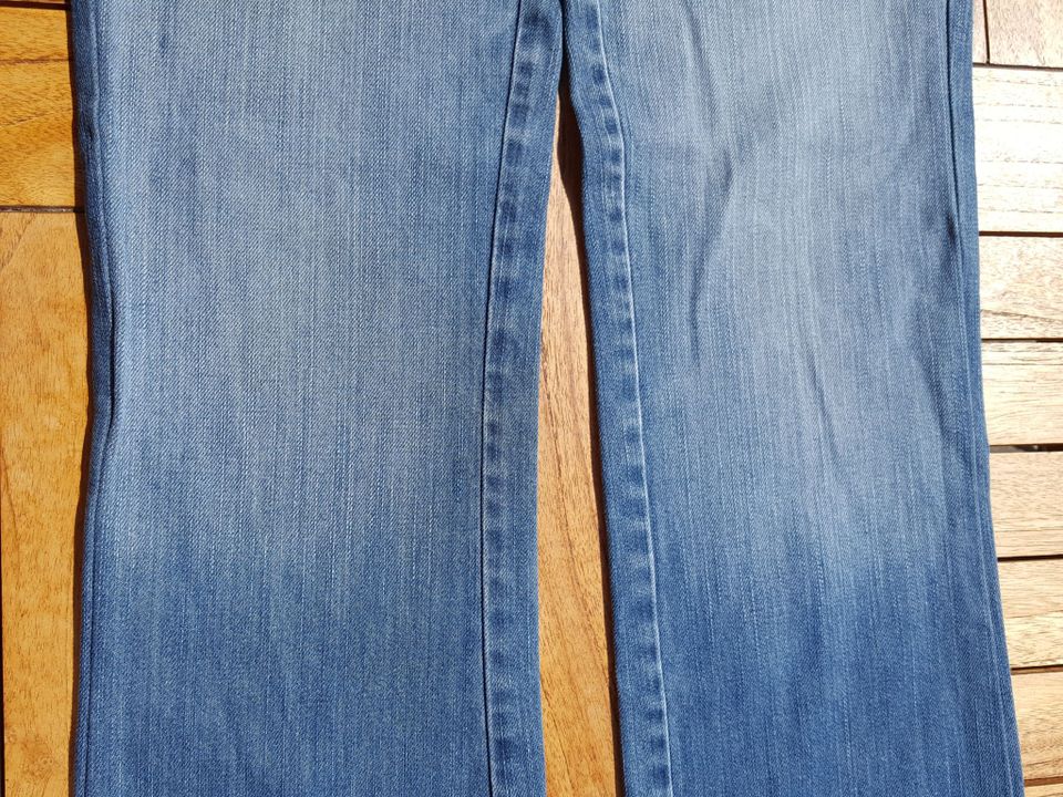 Jeans-Hose Straight Stretch-jeans Strech-hose blau Gr. 36 (164) in Gerlingen