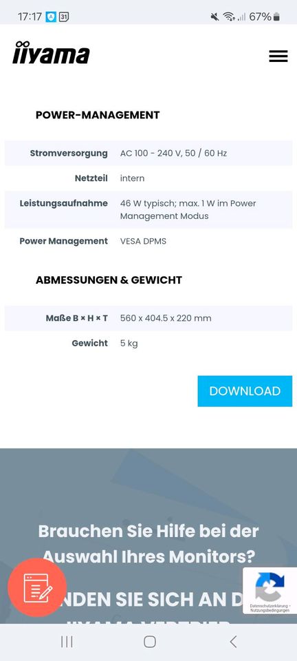 Iiyama ProLite E2407HDS Monitor in Landshut