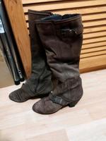 Elegante dunkelbraune Stiefel aus Leder 5th Avenue Gr. 38.5 Mitte - Wedding Vorschau