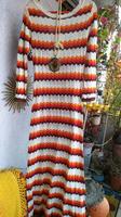 Häkel Feinstrick Maxi Kleid Viskose Chevron Retro 38 NA-KD Bayern - Baiersdorf Vorschau