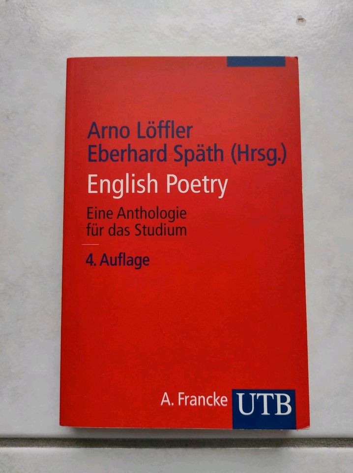 English Poetry, Anthologie, Löffler, Späth, UTB in Hausach