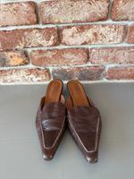 Schuhe Leder Damen 39 Pantoletten Italien Echtleder braun Sommer Bayern - Ansbach Vorschau