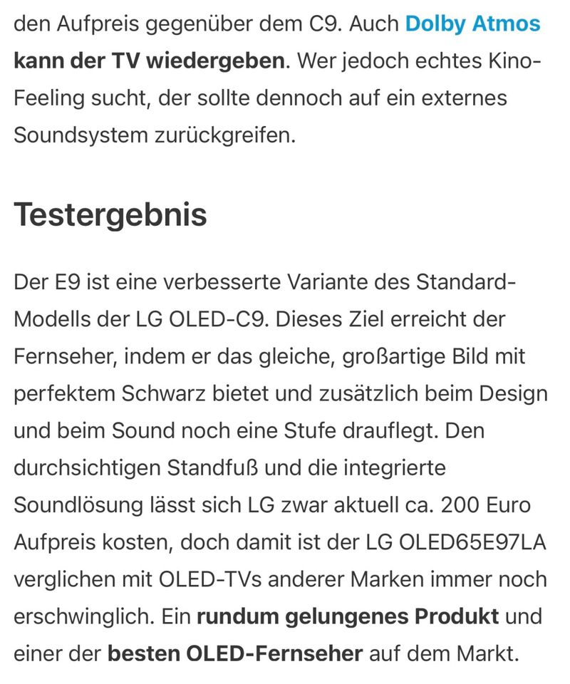 LG OLED TV , 65 Zoll, Neupreis 3999,- , mit Restgarantie in Viöl