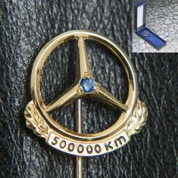Pin Mercedes 500.000 500000 Km Anstecknadel 835 Silber  Vergoldet Neuwertig Top Versand DHL Händler Geschenk Echt Rheinland-Pfalz - Igel Vorschau