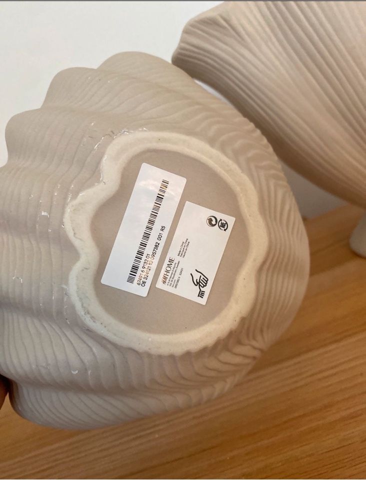 Muschelförmige Vase + Schale H&M Home beige greige DEKO Boho in Recklinghausen