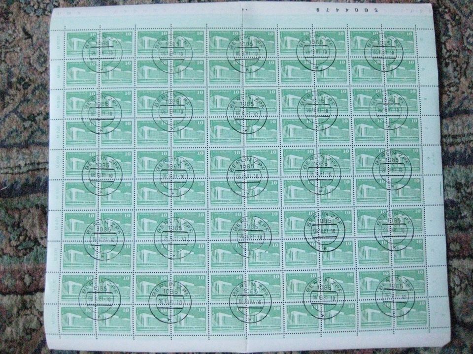 DDR Briefmarken Bogensatz "Kleine Bauten" in Boppard