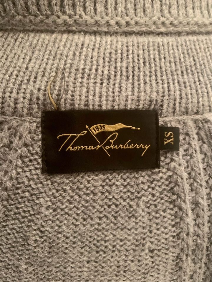 Thomas Burberry Poncho Wolle grau  Gr.S in Temmels